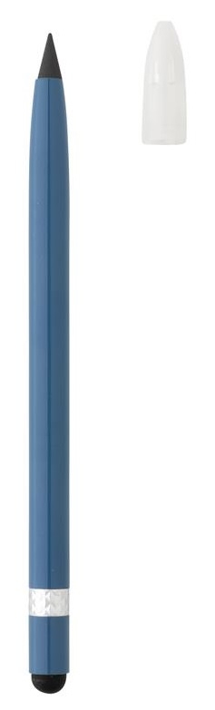 Aliumininis grafitinis pieštukas XD COLLECTION, rašymo ilgis 20 000 metrų, su trintuku, mėlynas korpusas