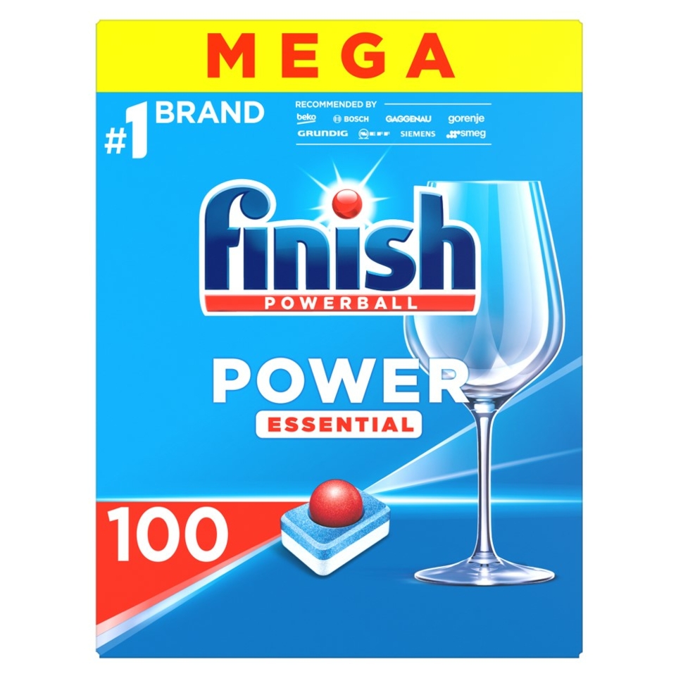 Indaplovių tabletės „Finish Powerball Power Essential“, 100 vnt.