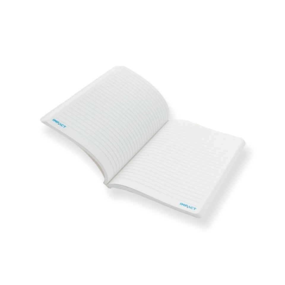 Akmens popieriaus užrašinė IMPACT A5, 60 lapų, linija, minkštas baltos sp. viršelis