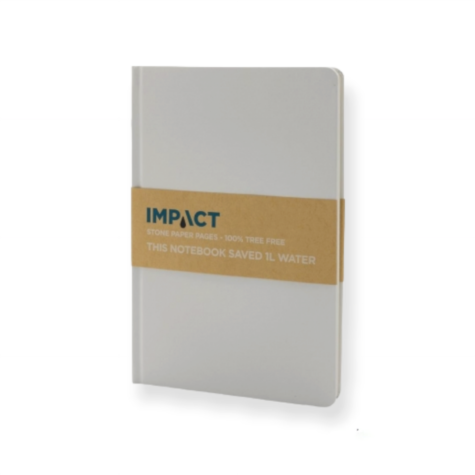 Akmens popieriaus užrašinė IMPACT, XD COLLECTION, A5, 64 lapai, 58gsm, linija, kietas baltos sp. viršelis