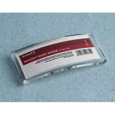 Magnetinis vardinės kortelės dėklas AXENT, 70x30 mm