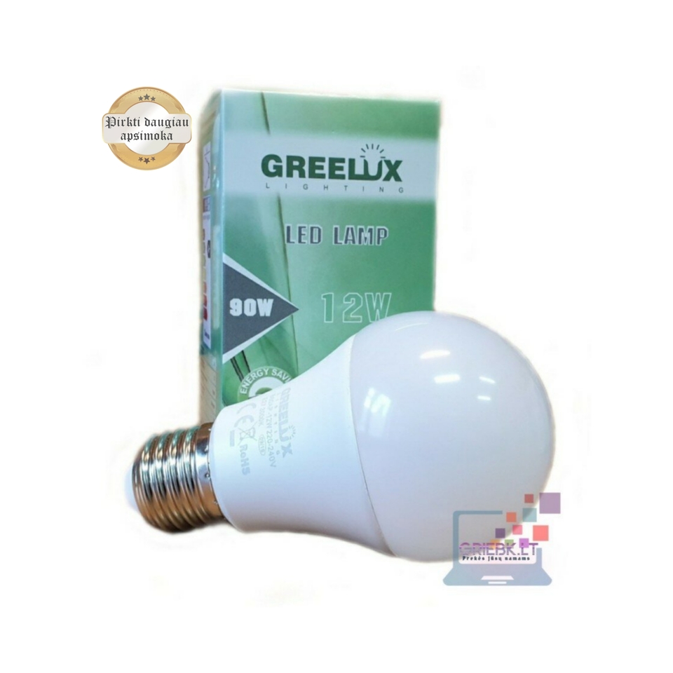 Greelux LED lemputė A60 12W E27 