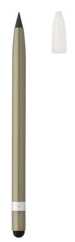 Aliumininis grafitinis pieštukas XD COLLECTION, rašymo ilgis 20 000 metrų, su trintuku, žalias korpusas