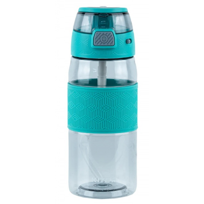 Gertuvė KITE, 600ml, su užrakinamu dangteliu, žalios sp. tritano plastikas